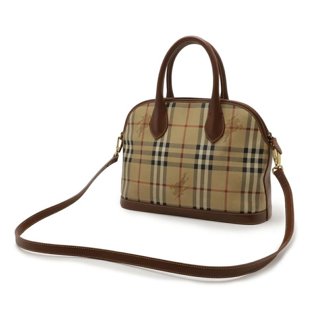 Burberry Nova Check 2WAY Handbag PVC/Leather - Picture 2 of 9